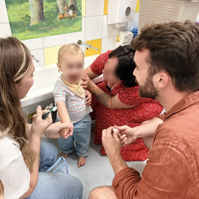 Retour en images sur l'action crèche